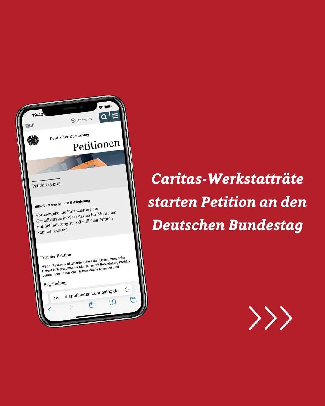 Caritas Werkstatträte starten Petition an den Deutschen Bundestag