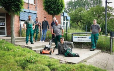 Grüner Einsatz: Alexianer Werkstätten pflegen die Außenanlagen von WESSLING in Altenberge